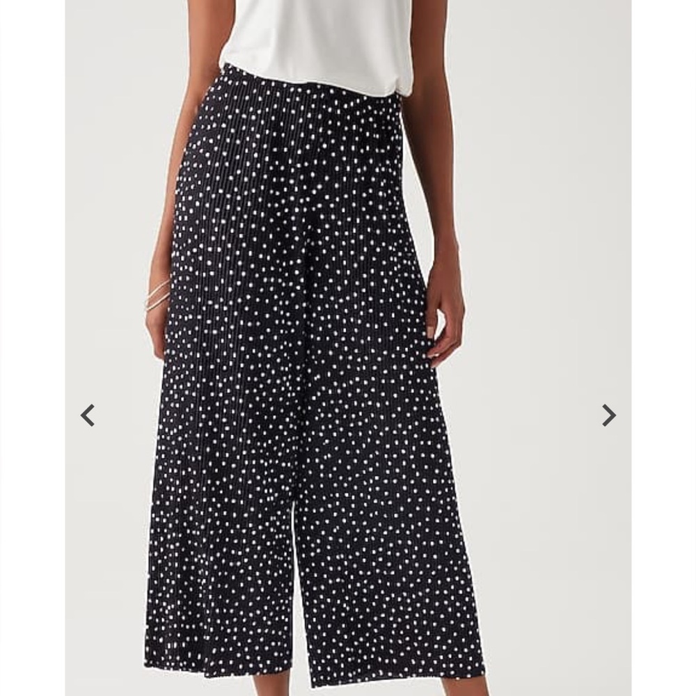J. Jill Wearever Black and White Wide-Leg Pants XL